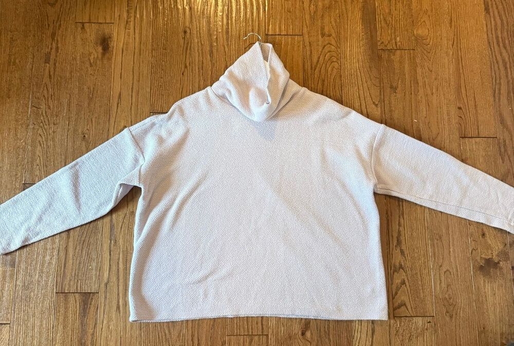 Aerie lavender cowl neck waffle knit sweater size small - Picture 4 of 8